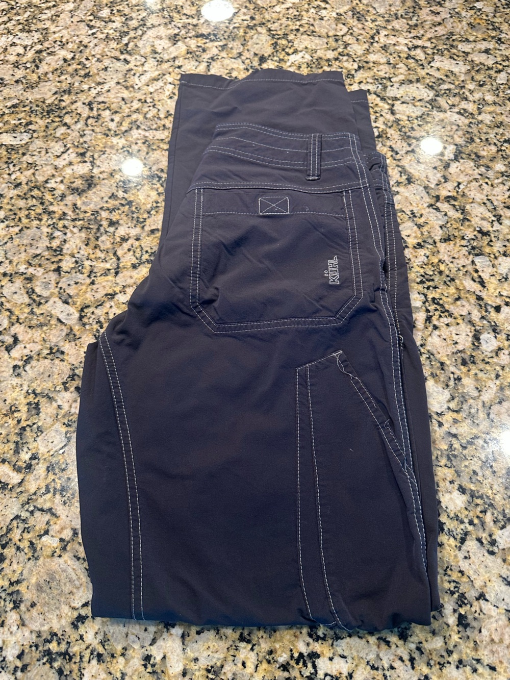 Kuhl Men's Black Cargo Pants with Contrast Stitching